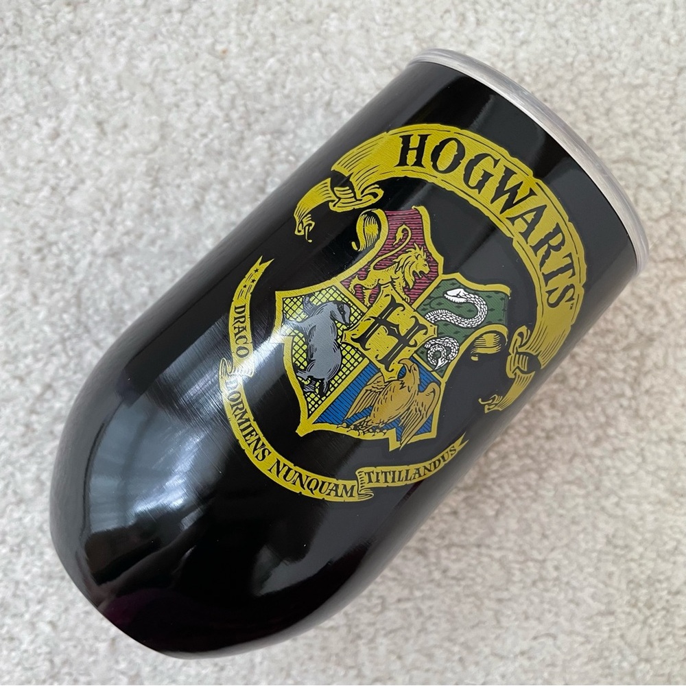 Spoontiques Hogwarts "Harry Potter" Black Stainless Steel Tumbler 14 Oz.